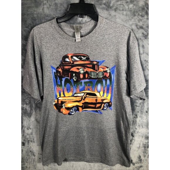 Gildan Other - Hot Rod T-Shirt Men’s Gray Size Adult Large Classic Cars Shirt